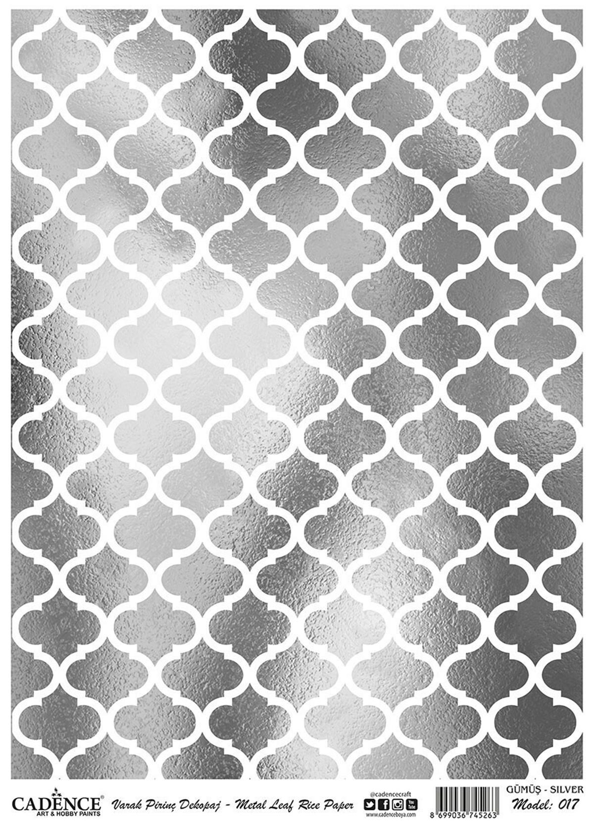 ديكوباج نحاس فضي كادينس موديل 17 30x42