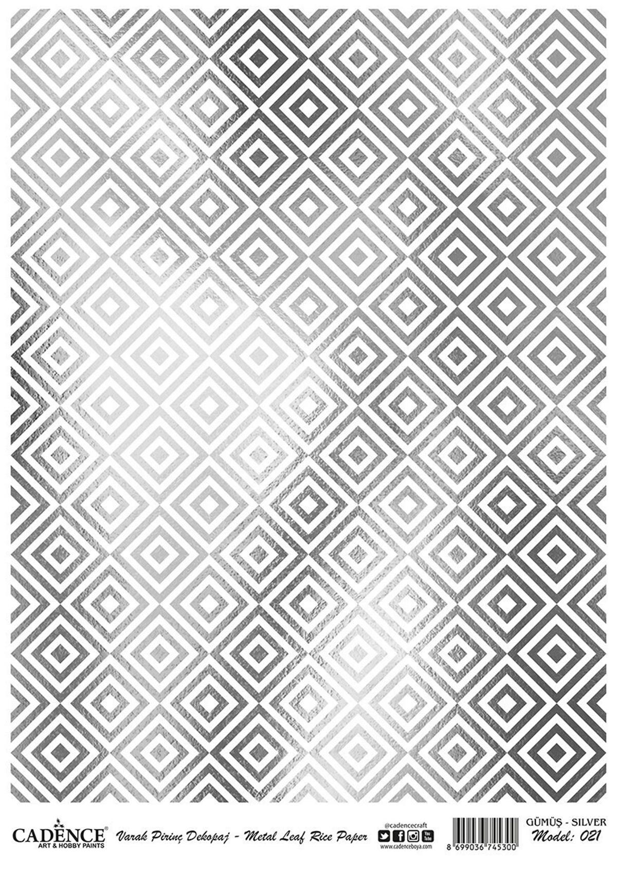 ديكوباج نحاس فضي كادينس موديل 21 30x42