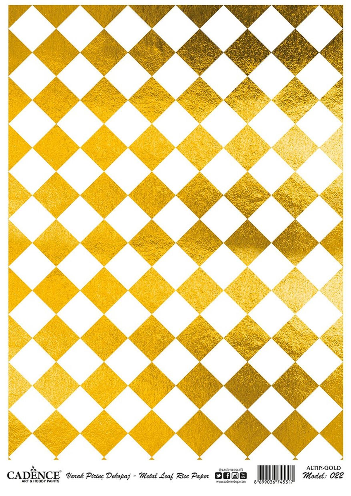 Cadence Фольга Золото Латунь Декупаж Модель 22 30x42