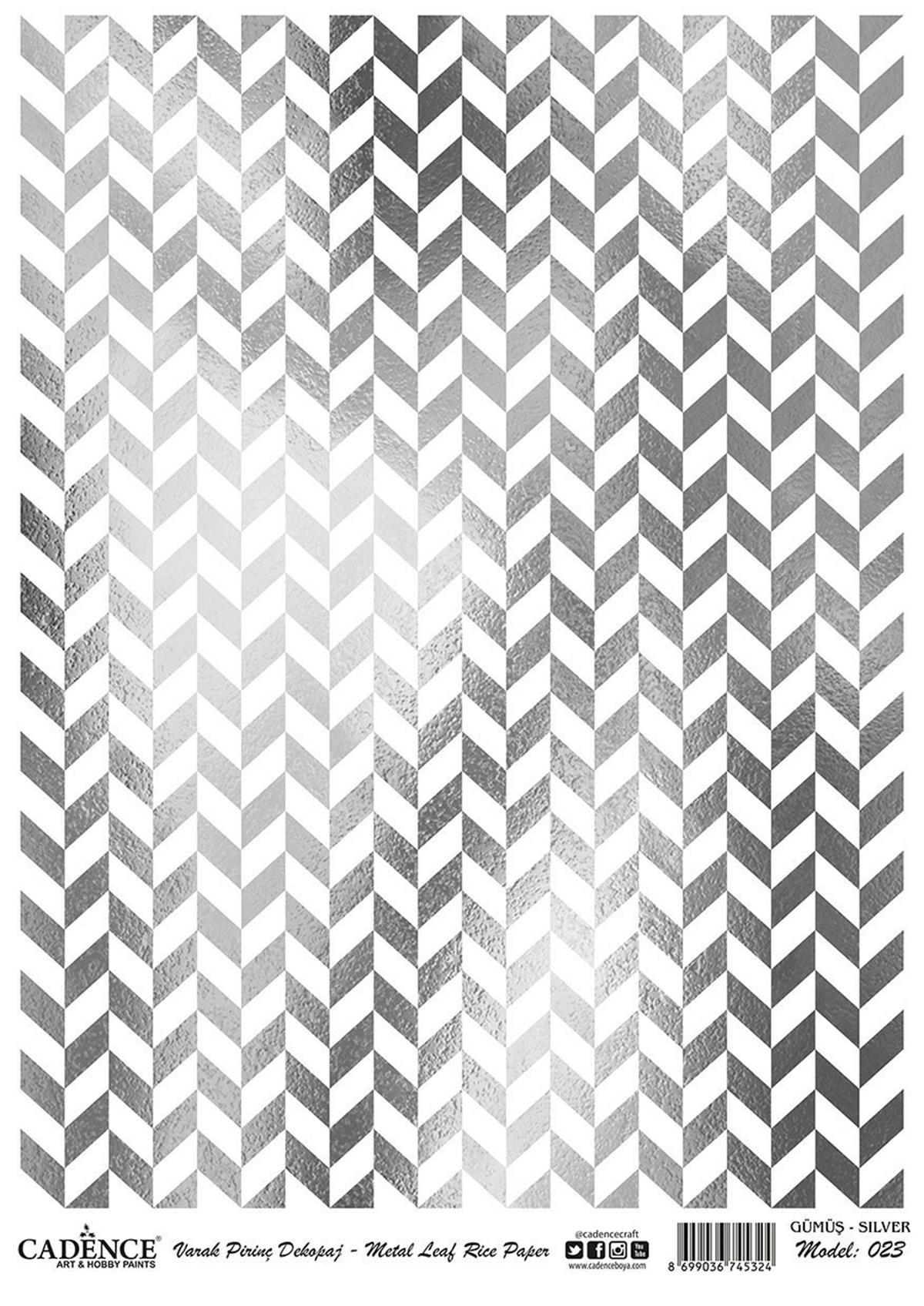 Cadence Фольга Серебро Латунь Декупаж Модель 23 30х42
