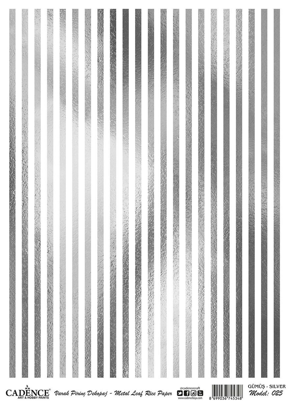 Cadence Фольга Серебро Латунь Декупаж Модель 25 30х42
