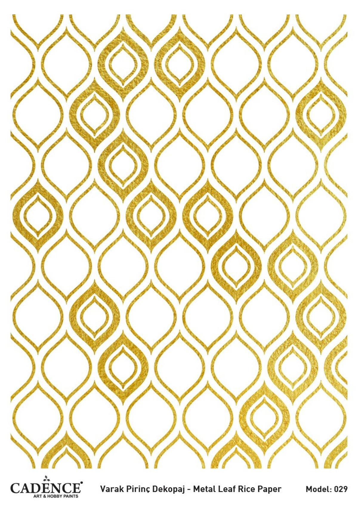 Cadence Фольга Золото Латунь Декупаж Модель 29 30х42