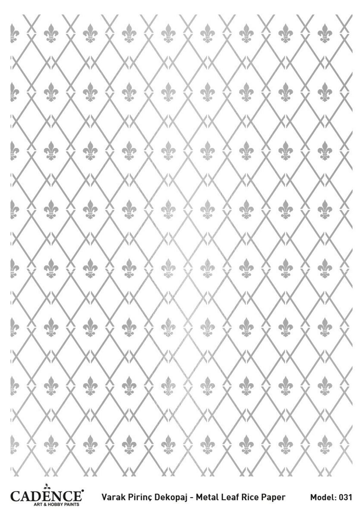 Cadence Фольга Серебро Латунь Декупаж Модель 31 30х42
