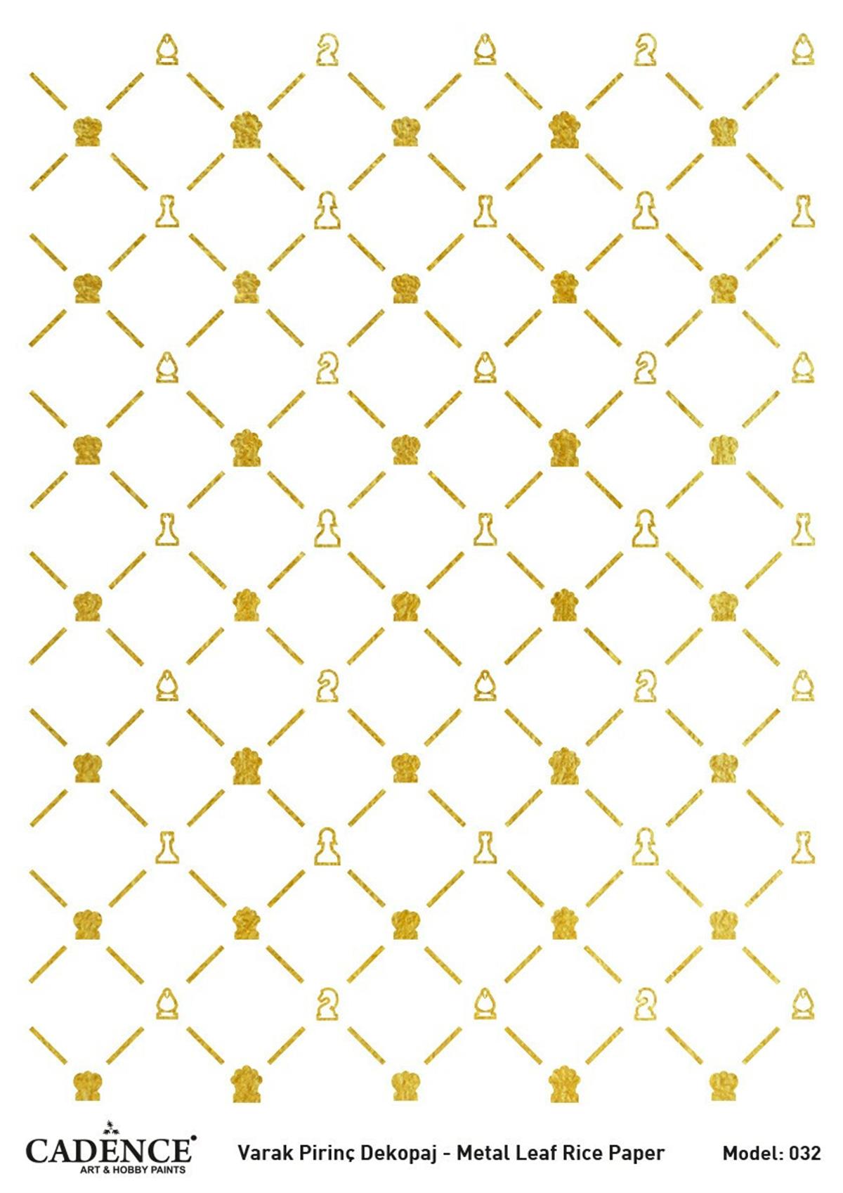 Cadence Фольга Золото Латунь Декупаж Модель 32 30х42