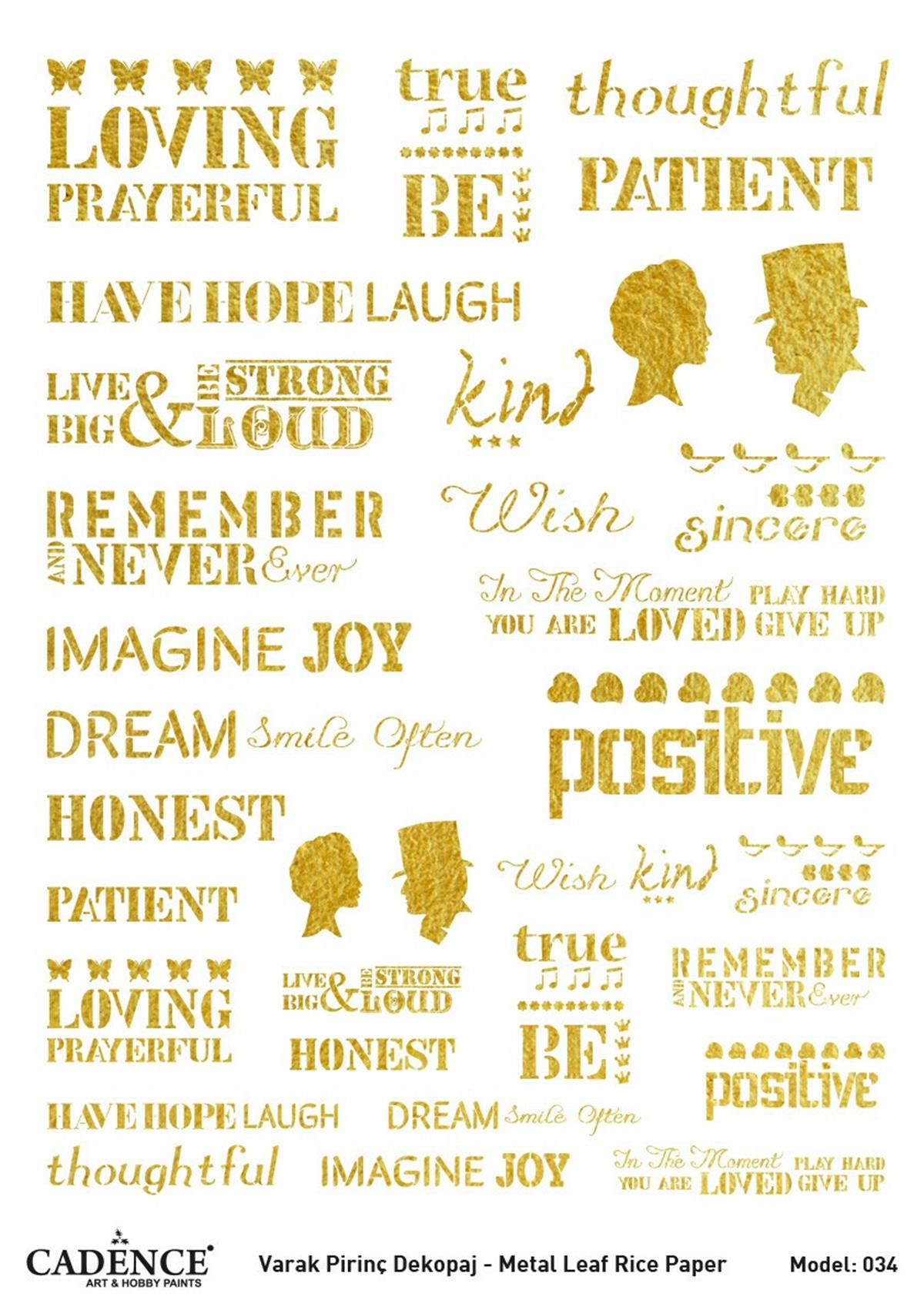 ديكوباج نحاس ذهبي كادينس موديل 34 30x42