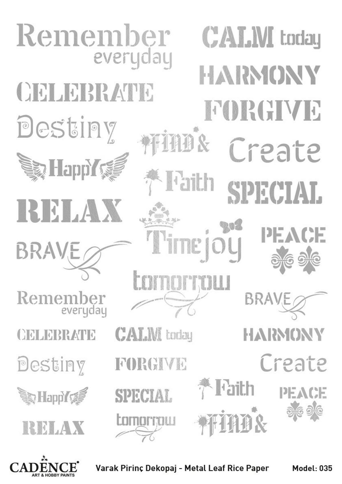 Cadence Фольга Серебро Латунь Декупаж Модель 35 30x42