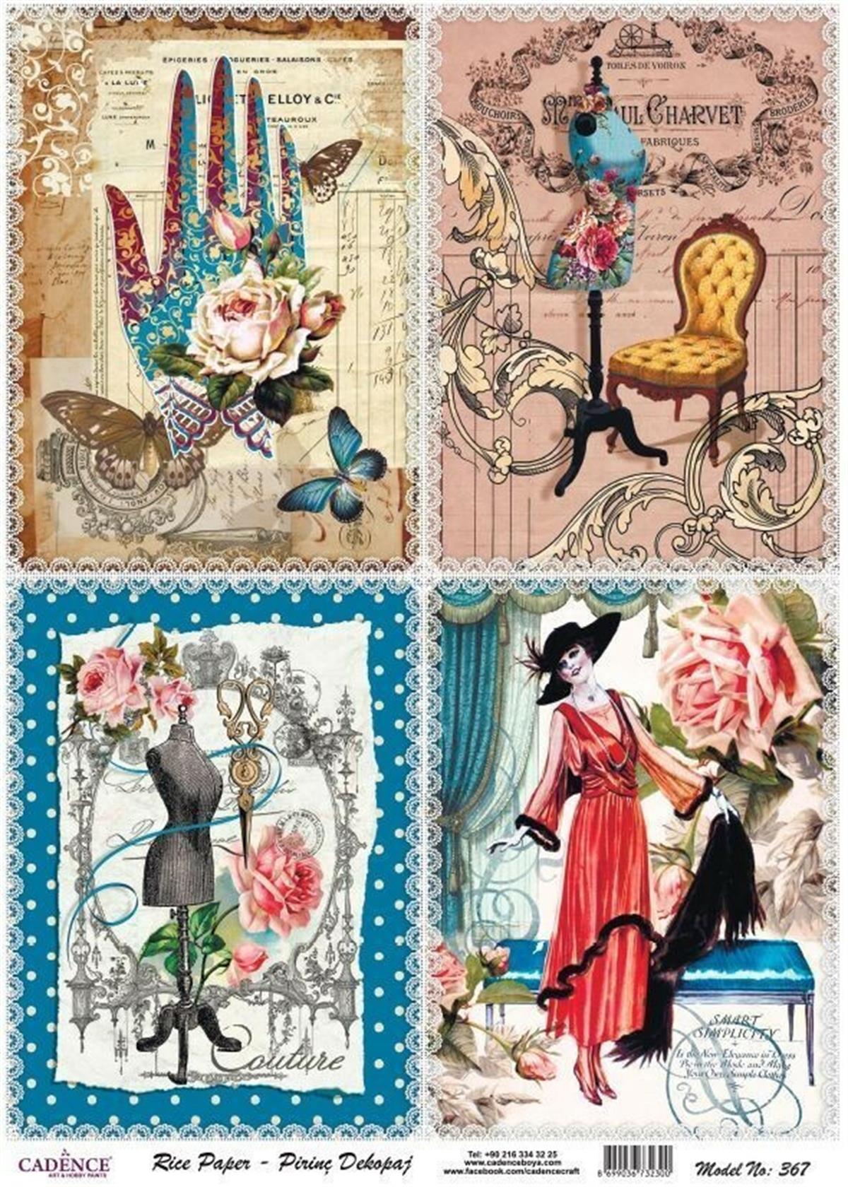 Рисовая бумага Cadence Модель 367 30x42