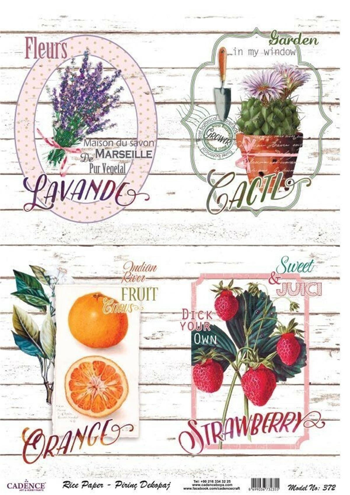 Рисовая бумага Cadence Модель 372 30x42