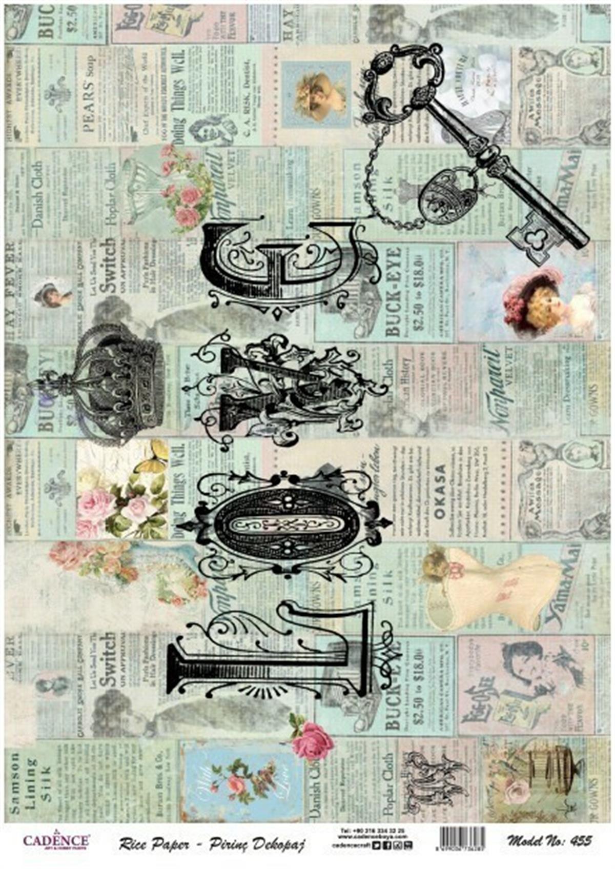 Рисовая бумага Cadence Модель 455 30x42