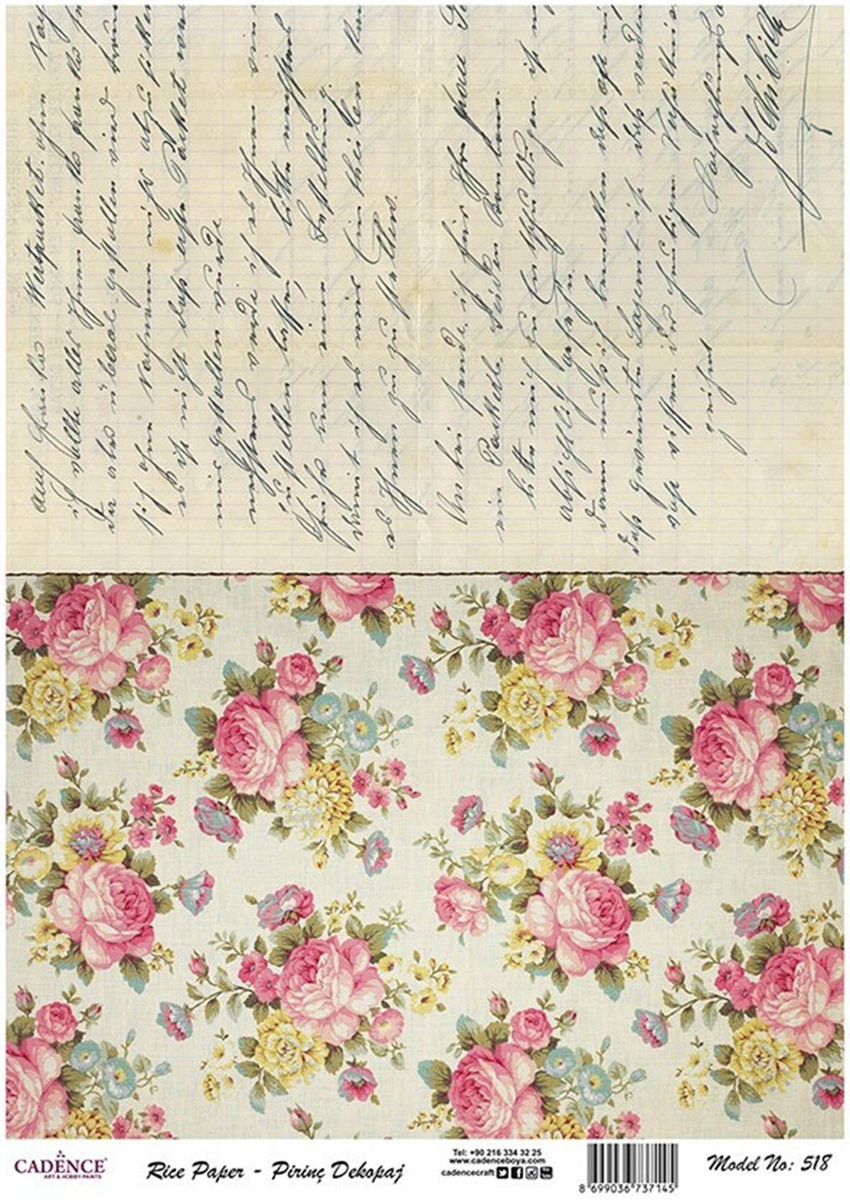 إيقاع ورق الأرز موديل 518 30x42