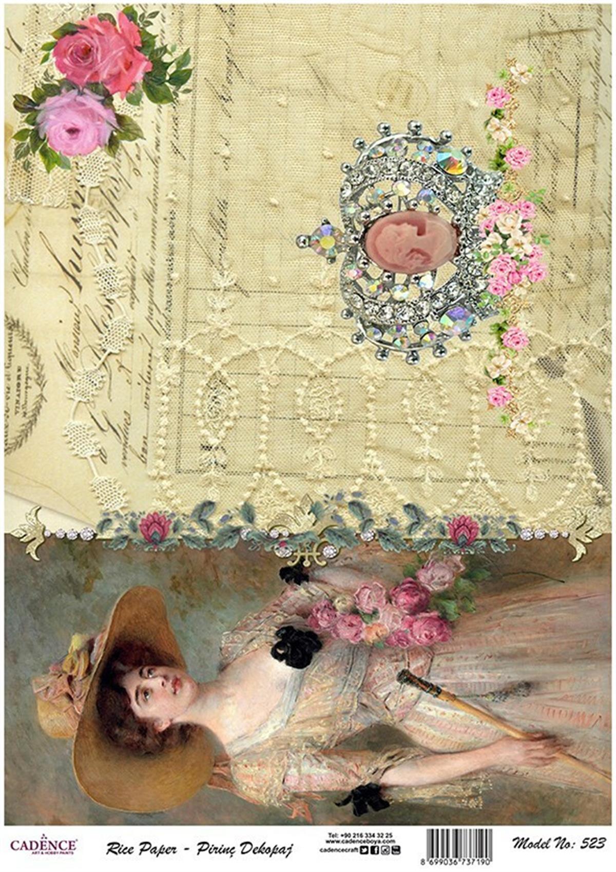 إيقاع ورق الأرز موديل 523 30x42