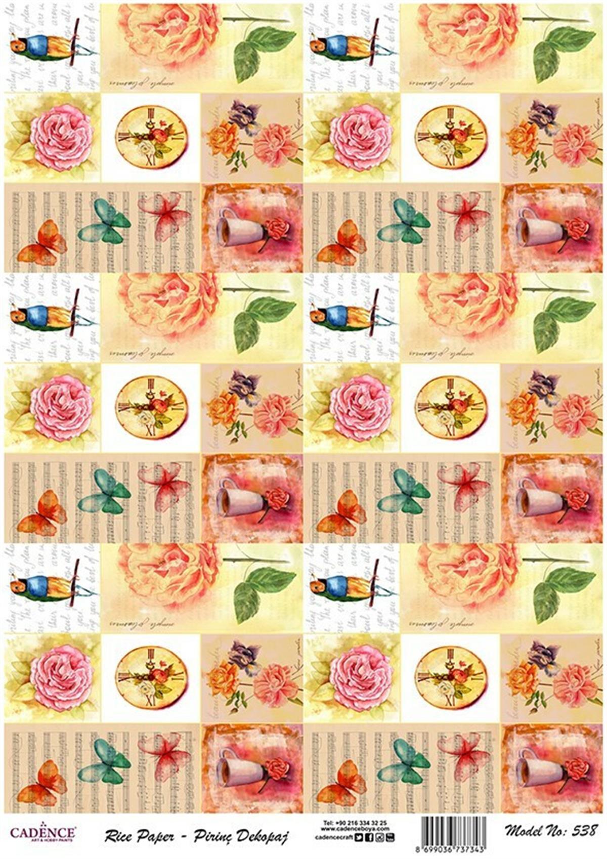 إيقاع ورق الأرز موديل 538 30x42