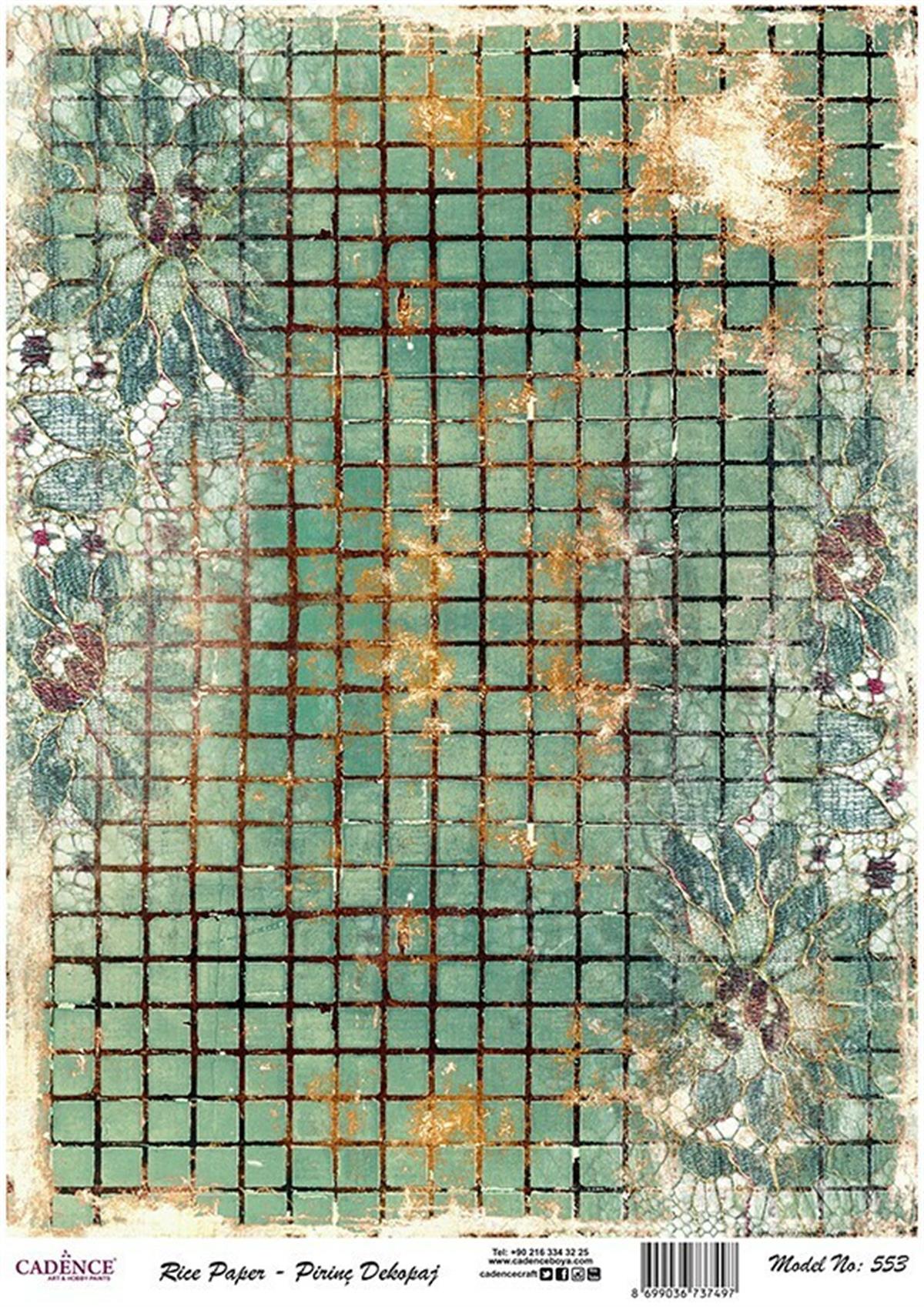 إيقاع ورق الأرز موديل 553 30x42