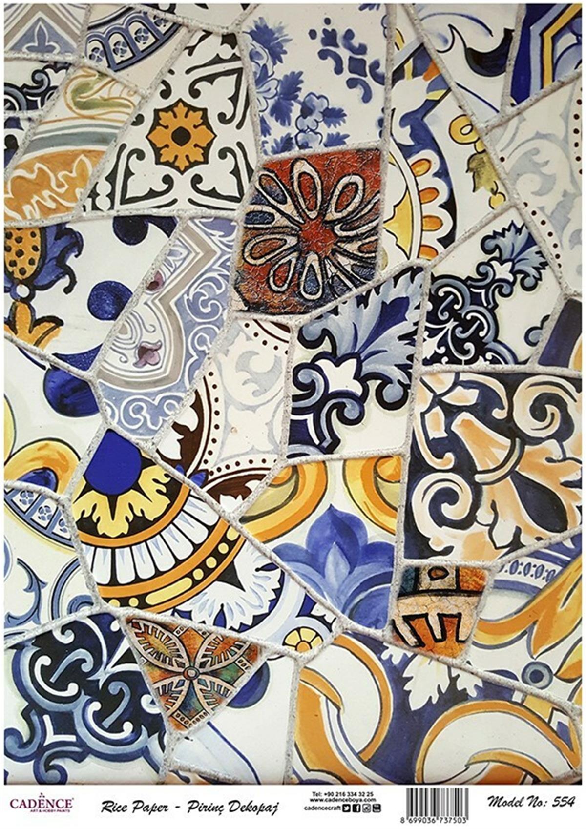 إيقاع ورق الأرز موديل 554 30x42