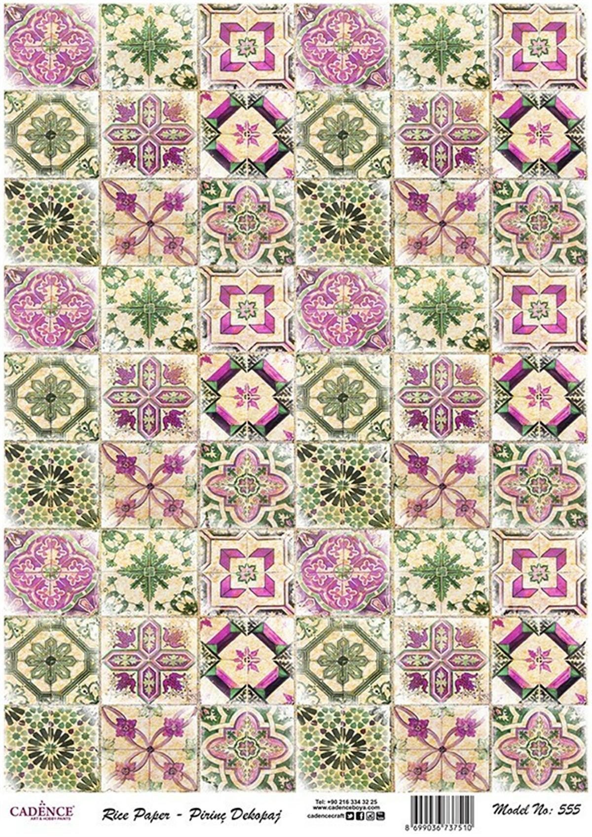 إيقاع ورق الأرز موديل 555 30x42