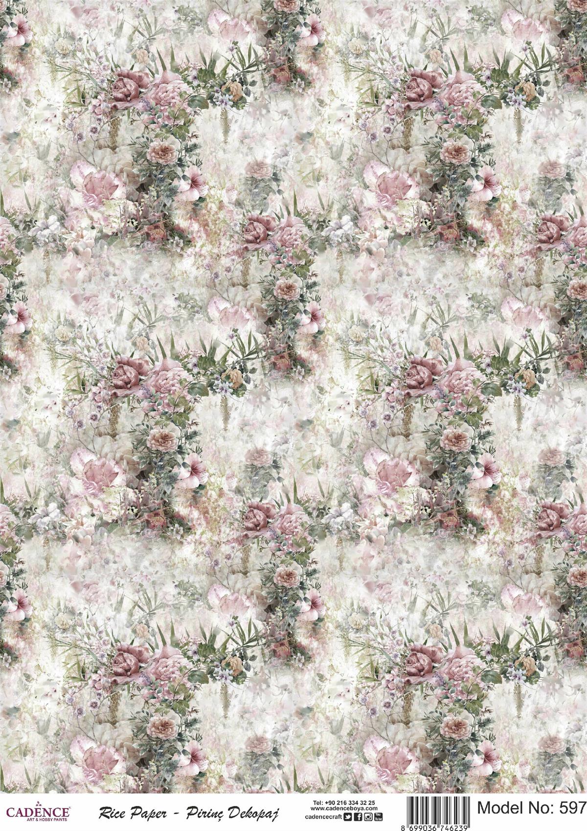 إيقاع ورق الأرز موديل 597 30x42