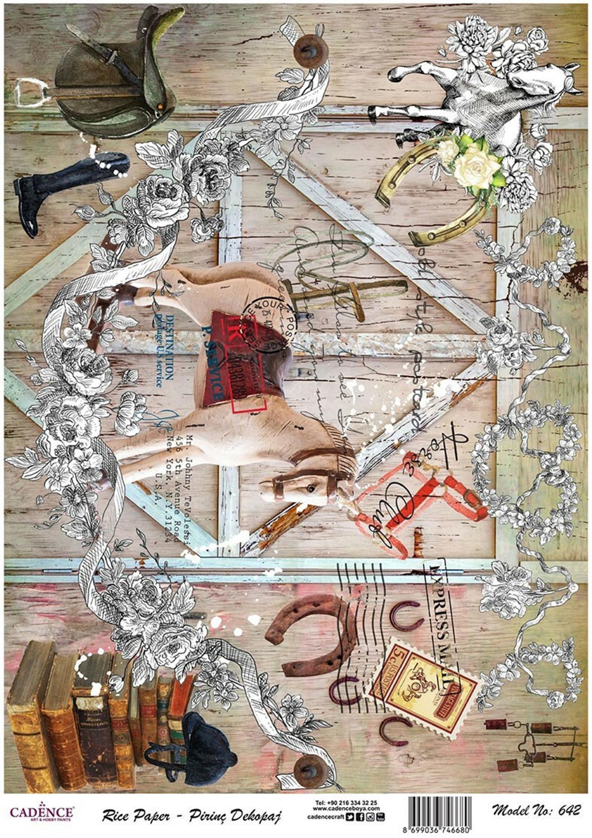 إيقاع ورق الأرز موديل 642 30x42