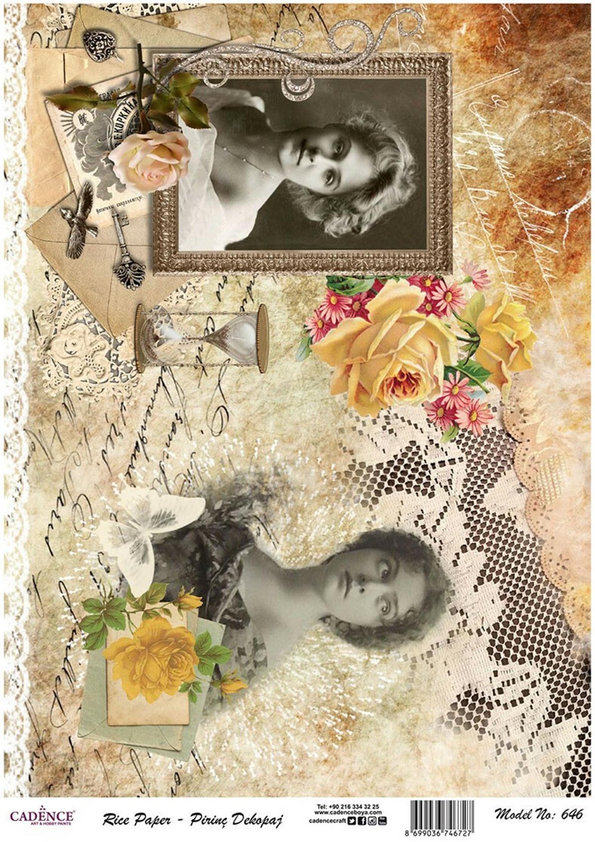 إيقاع ورق الأرز موديل 646 30x42