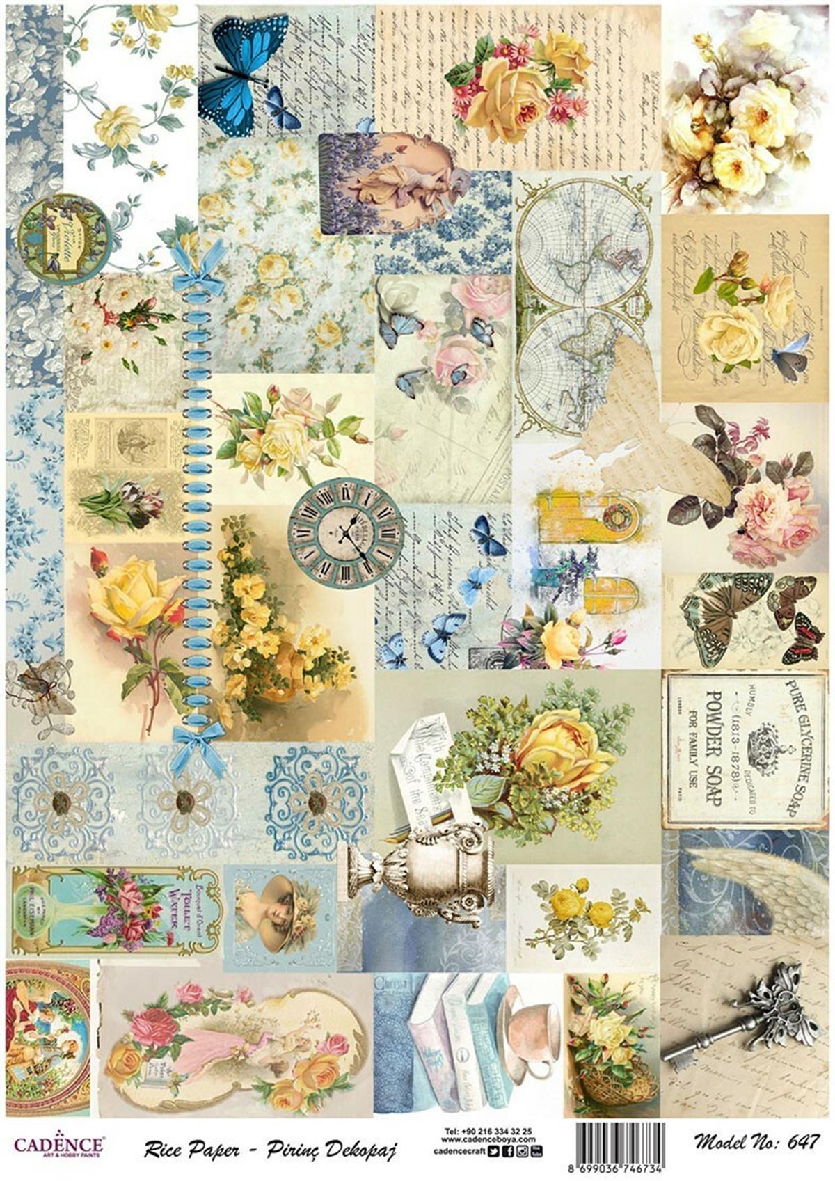 إيقاع ورق الأرز موديل 647 30x42