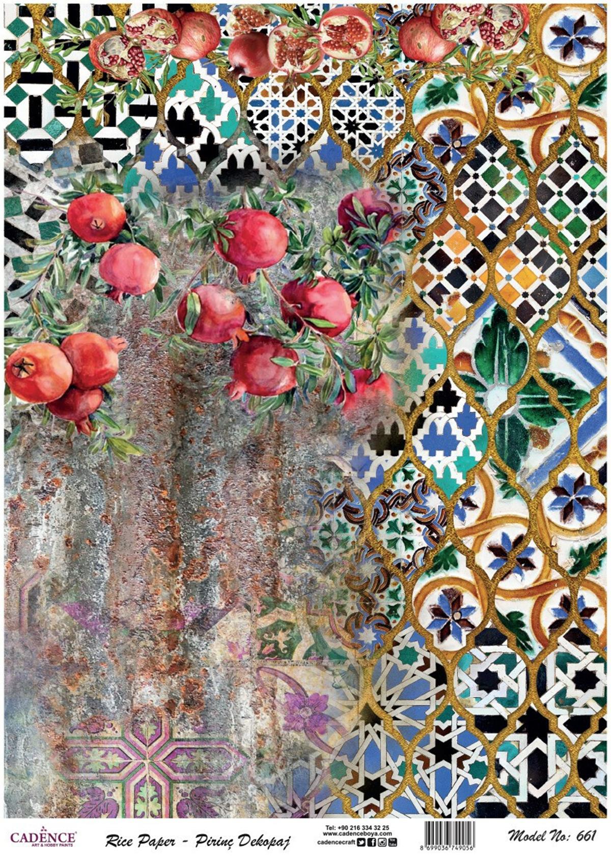 إيقاع ورق الأرز موديل 661 30x42