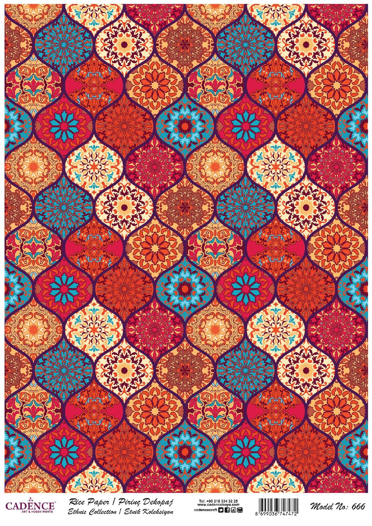 Рисовая бумага Cadence серии Ethnic, модель 666, 30x42