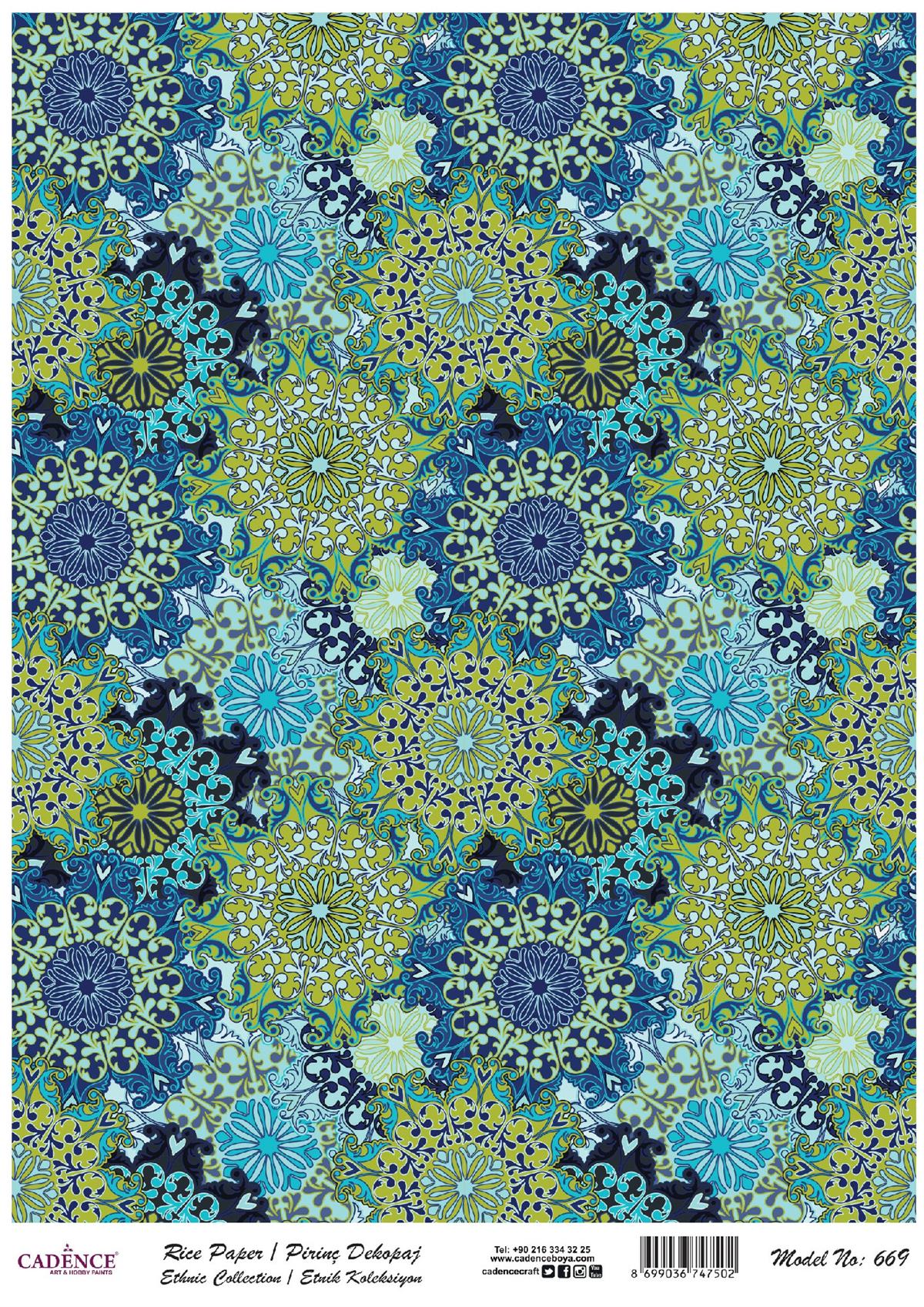 Рисовая бумага Cadence серии Ethnic, модель 669, 30x42