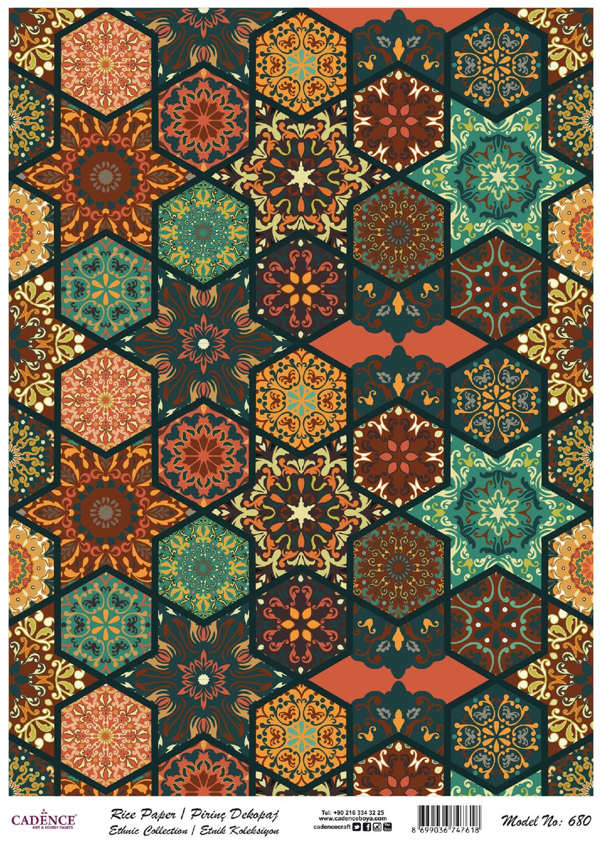 Рисовая бумага Cadence серии Ethnic, модель 680, 30x42