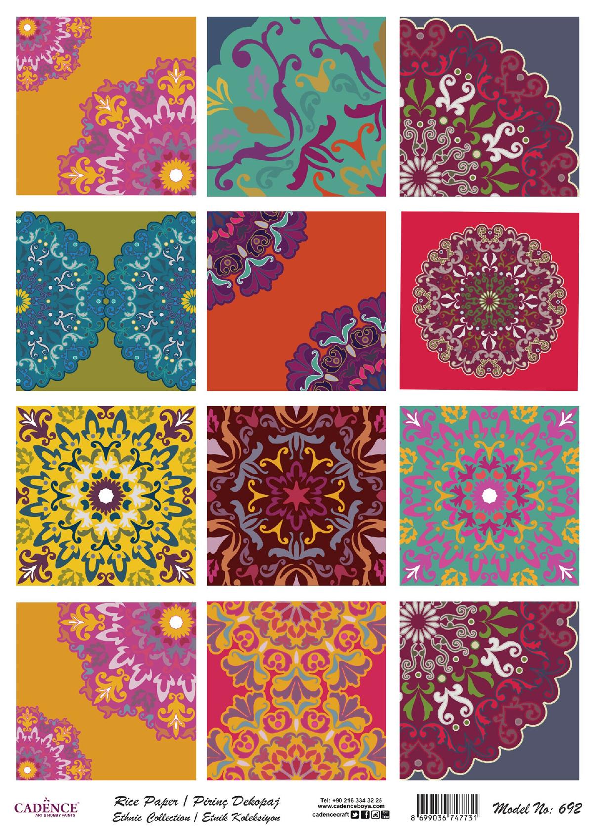 Рисовая бумага Cadence серии Ethnic, модель 692, 30x42