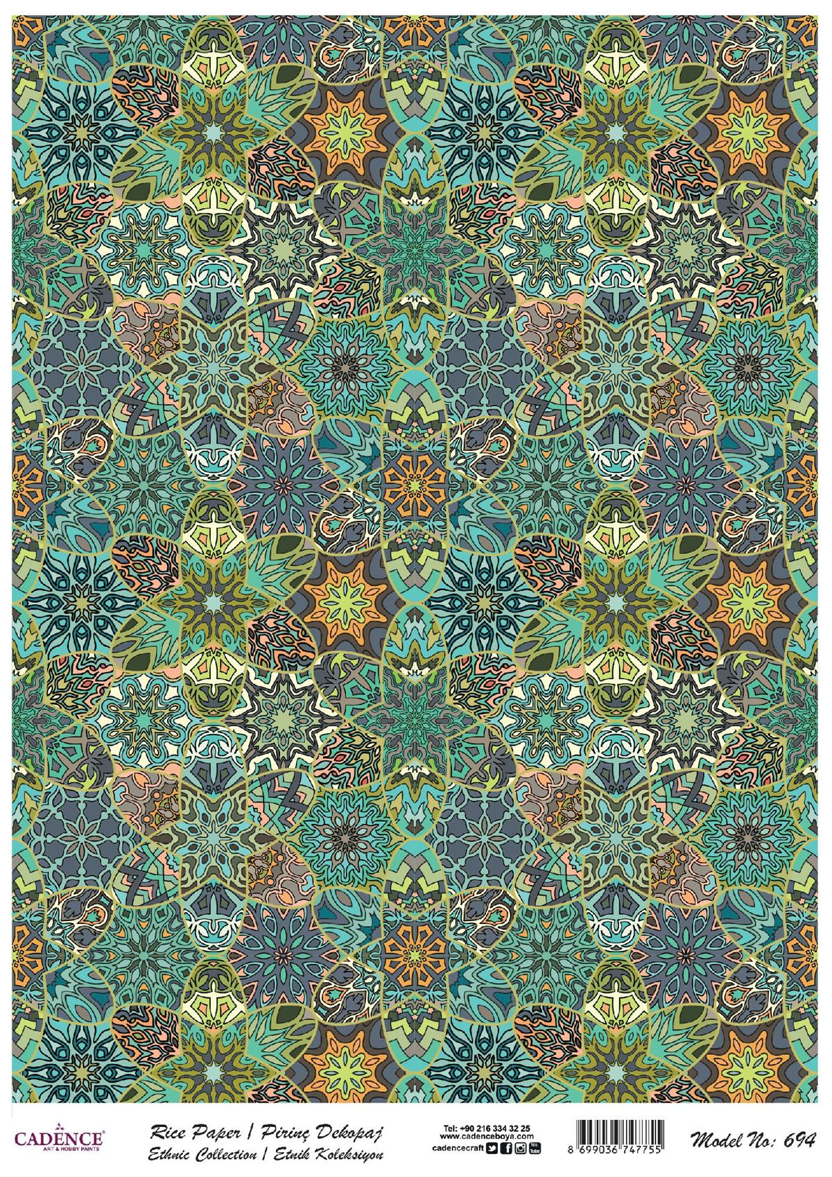 Рисовая бумага Cadence серии Ethnic, модель 694, 30x42