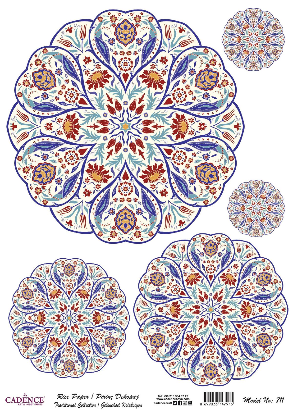 إيقاع ورق الأرز السلسلة التقليدية موديل 711 30x42