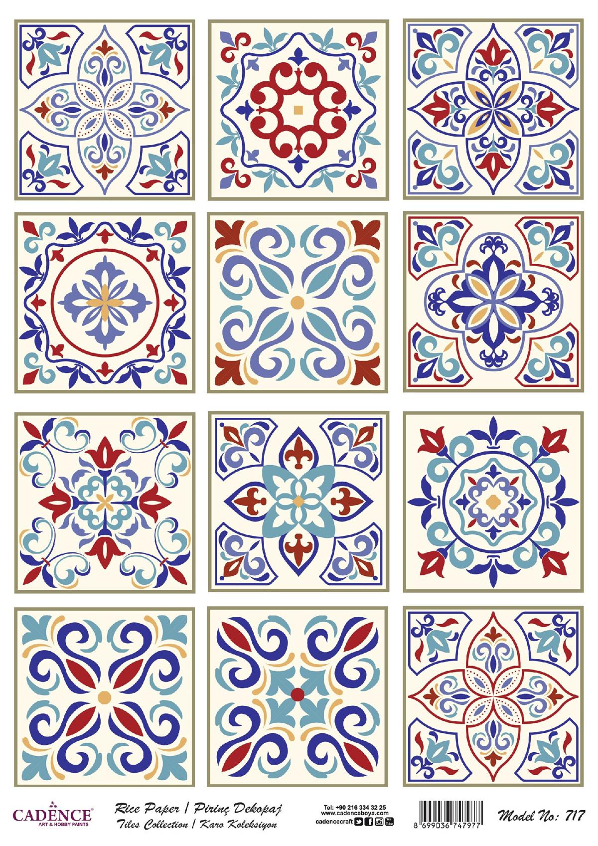 سلسلة بلاط ورق الأرز Cadence موديل 717 30x42