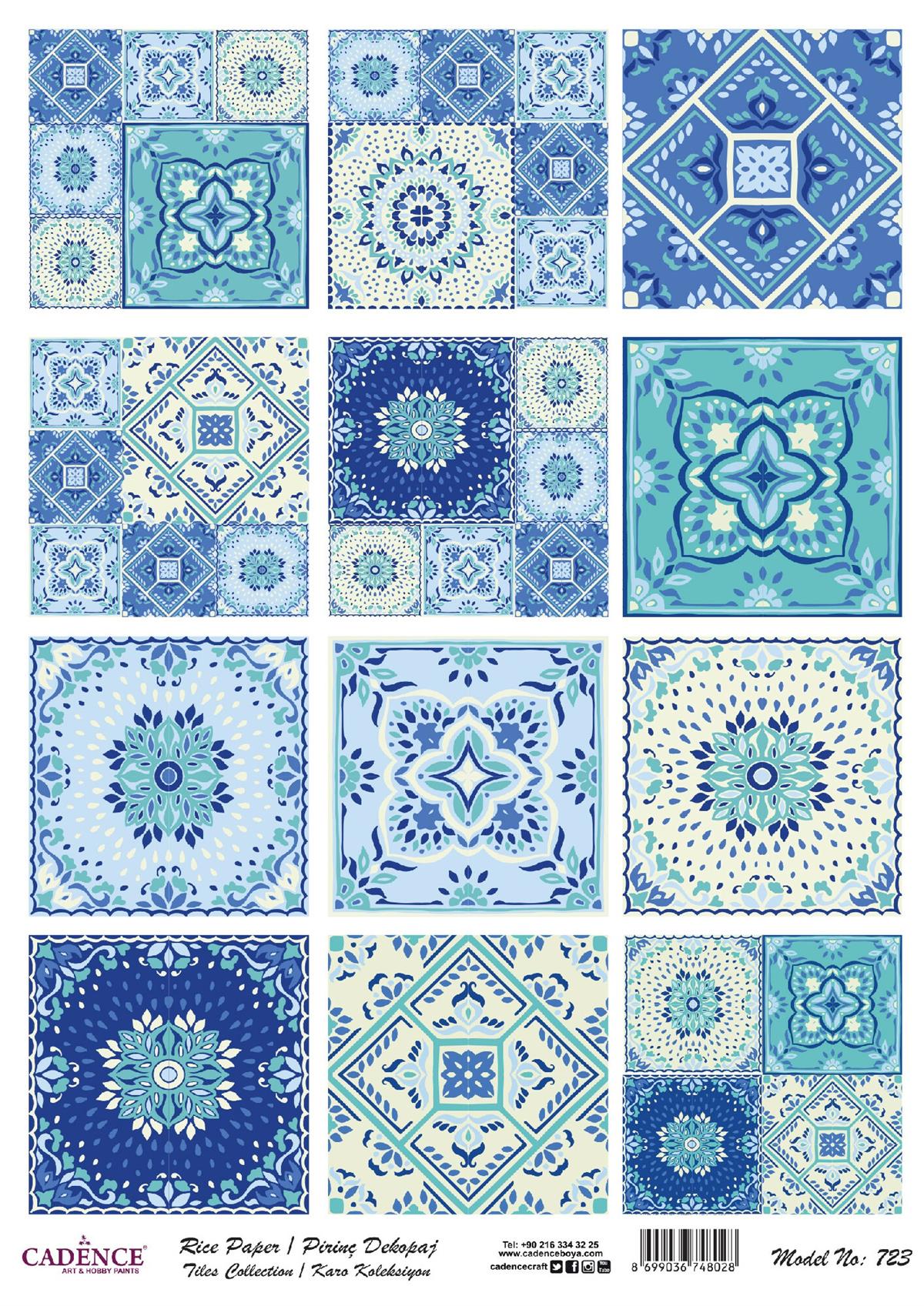 سلسلة بلاط ورق الأرز إيقاع موديل 723 30x42