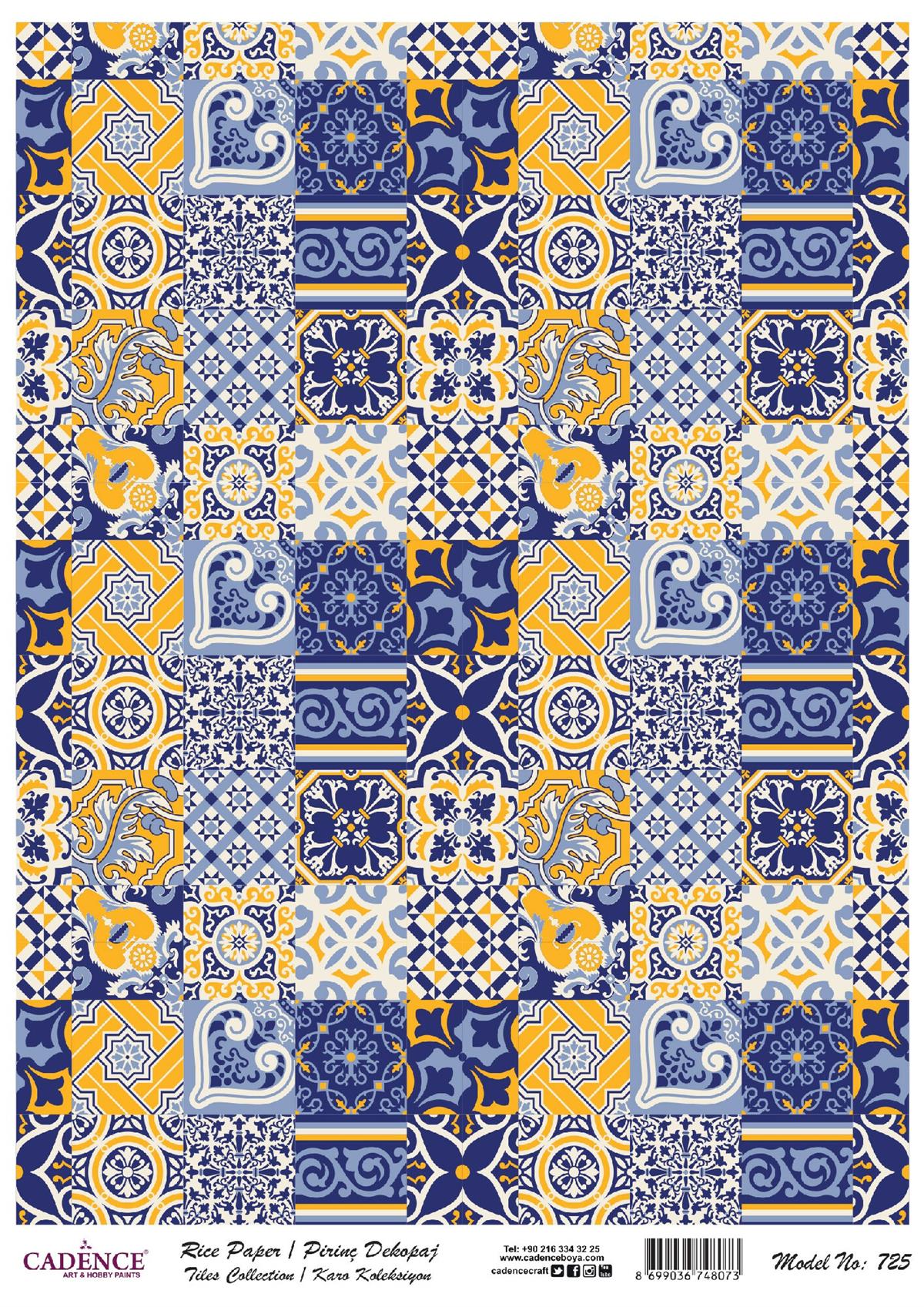 سلسلة بلاط ورق الأرز Cadence موديل 725 30x42