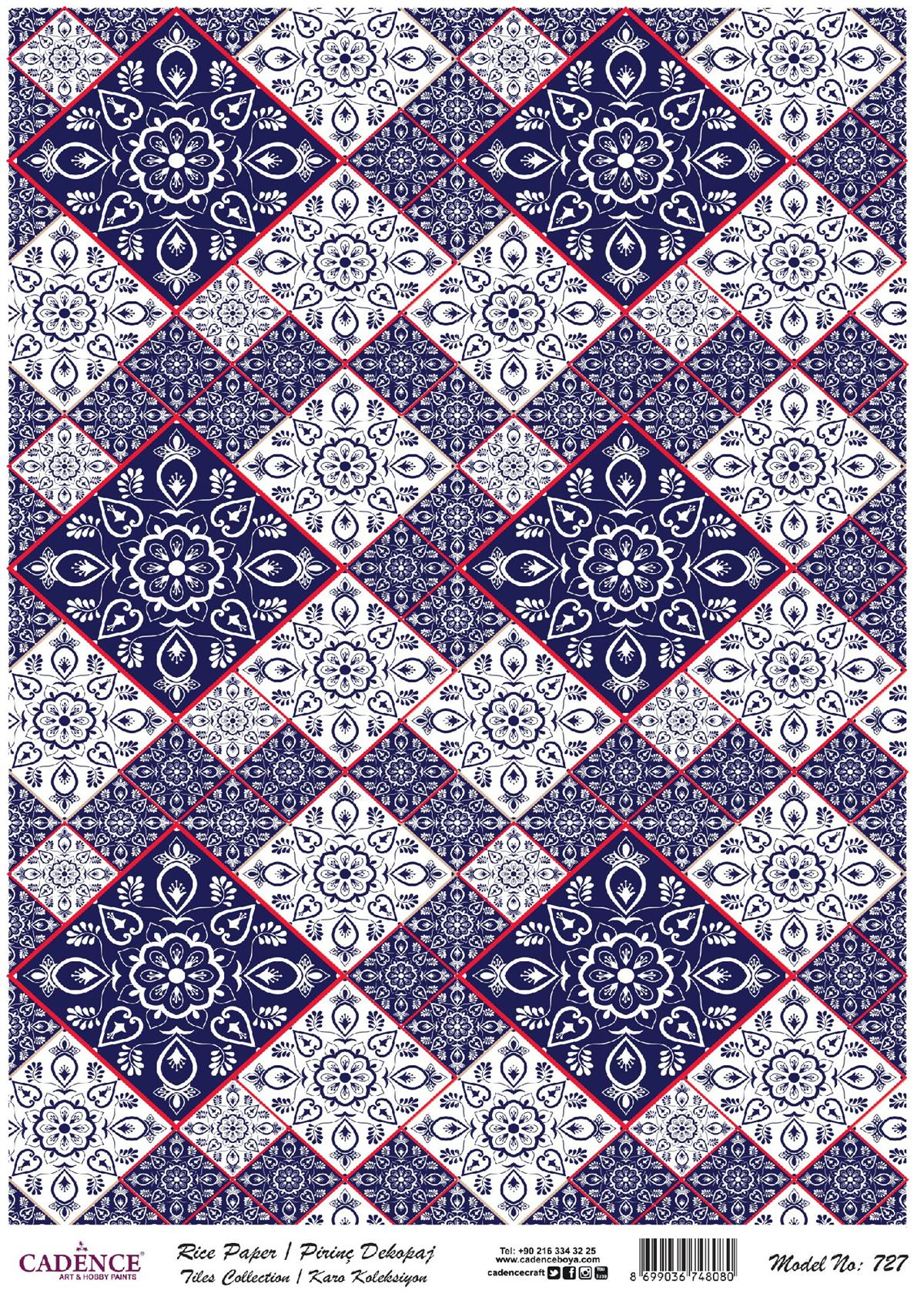 Серия плиток Cadence из рисовой бумаги, модель 727, 30x42