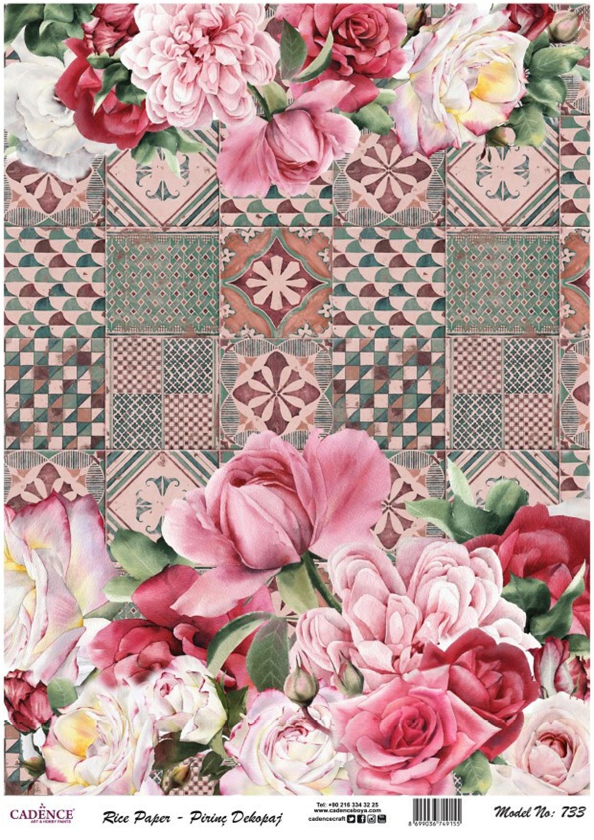 Рисовая бумага Cadence Modern Series, модель 733, 30x42