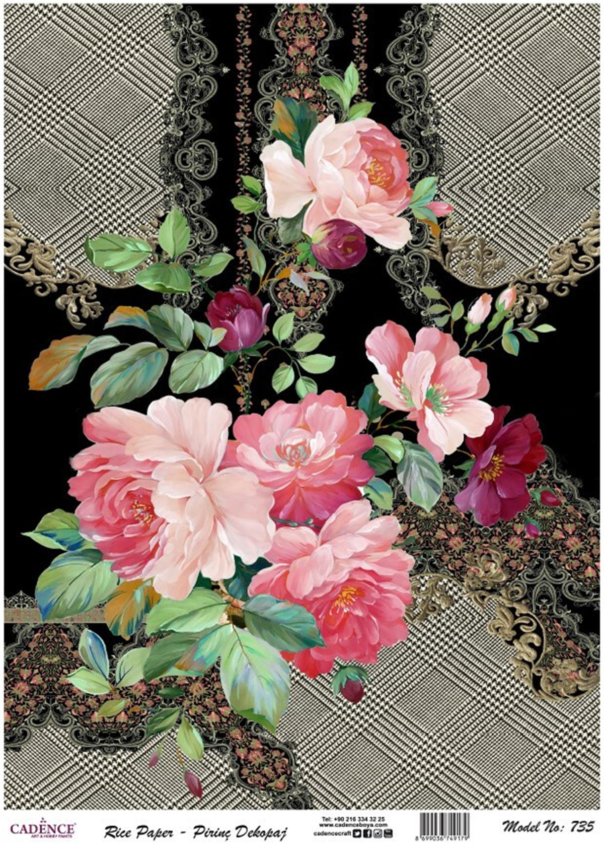 إيقاع ورق الأرز السلسلة الحديثة موديل 735 30x42