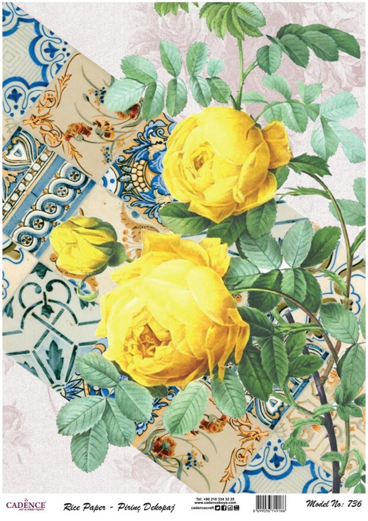 إيقاع ورق الأرز السلسلة الحديثة موديل 736 30x42