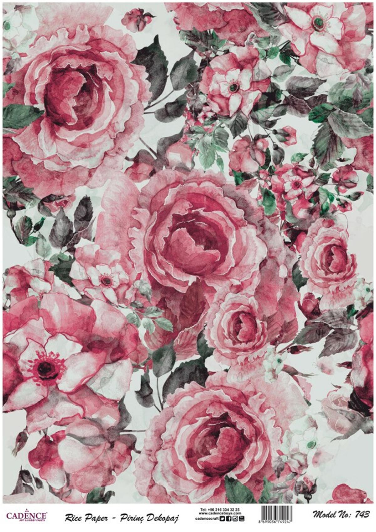 إيقاع ورق الأرز السلسلة الحديثة موديل 743 30x42