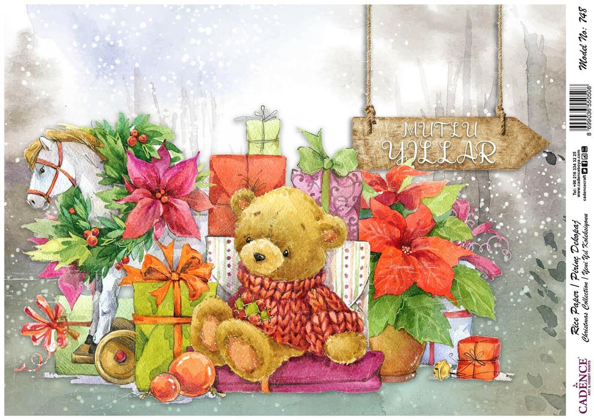 نموذج مجموعة ورق الأرز للسنة الجديدة 748 30x42