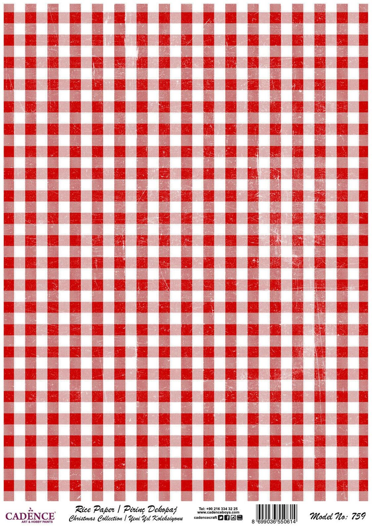 Рисовая бумага Cadence, Новогодняя коллекция, модель 759, 30x42