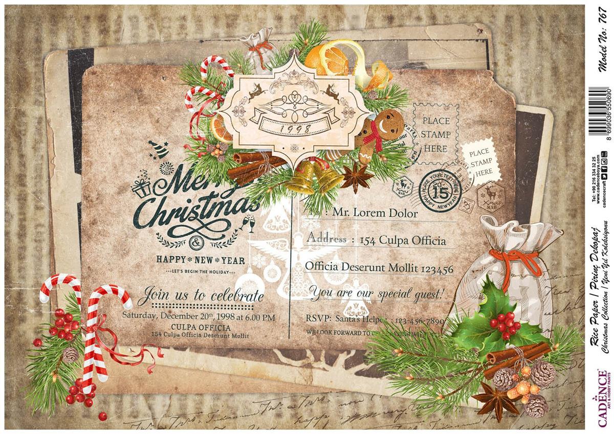 إيقاع ورق الأرز مجموعة السنة الجديدة نموذج 767 30x42