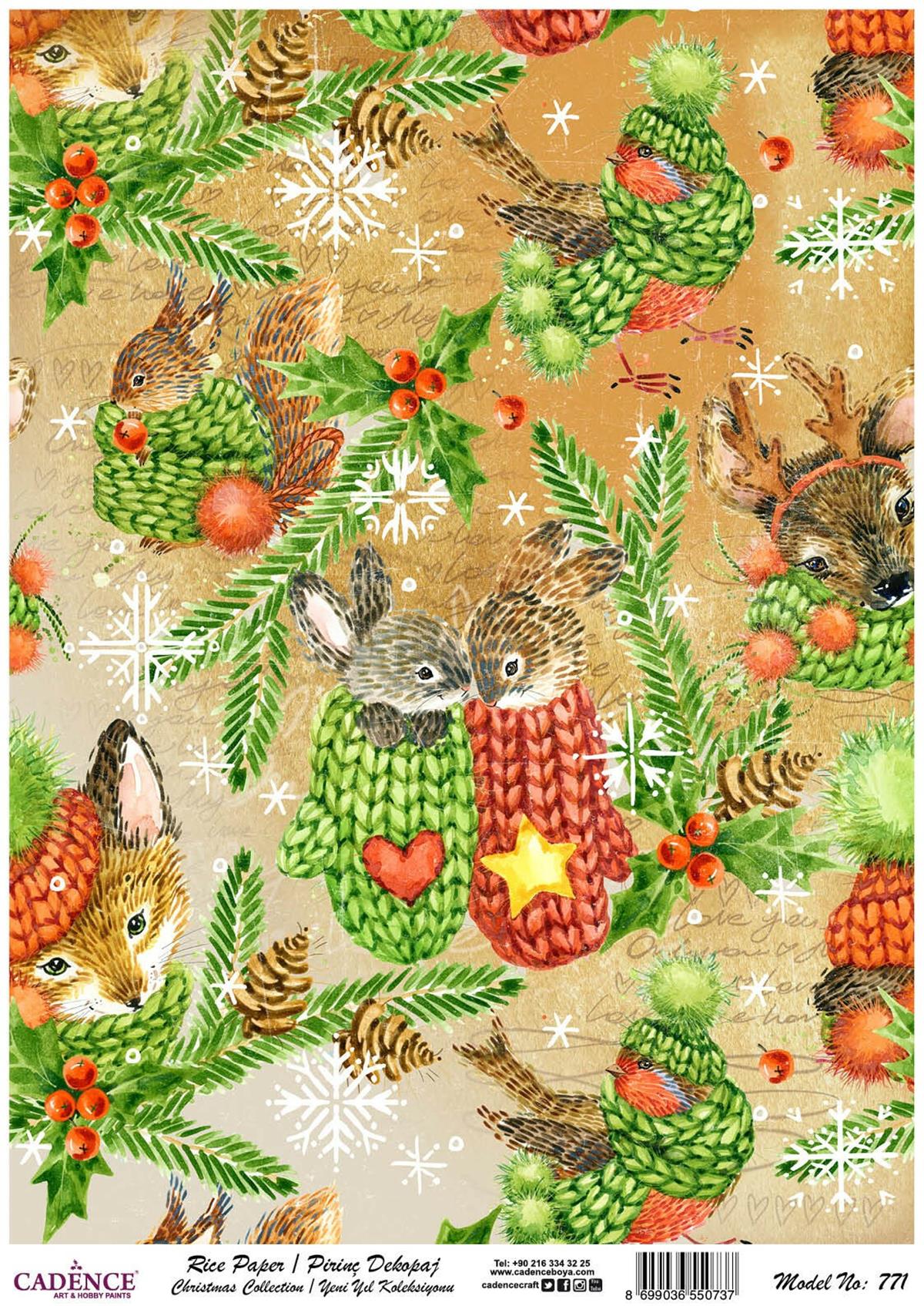 نموذج مجموعة ورق الأرز للسنة الجديدة 771 30x42