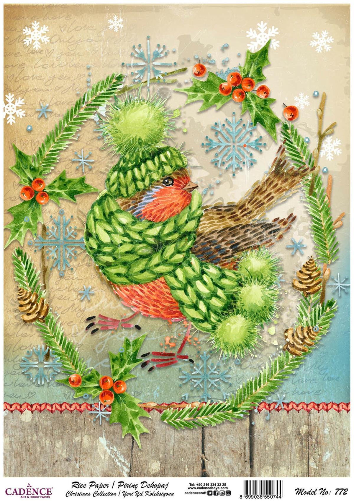 Рисовая бумага Cadence, Новогодняя коллекция, модель 772, 30x42