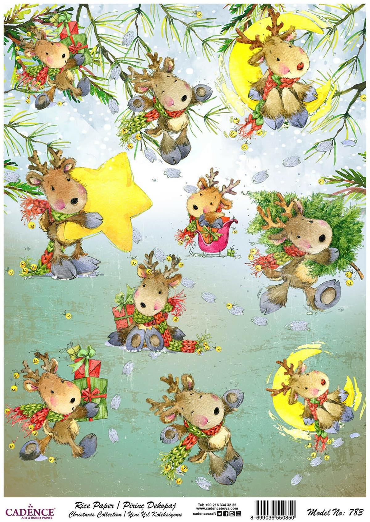 Рисовая бумага Cadence, Новогодняя коллекция, модель 783, 30x42