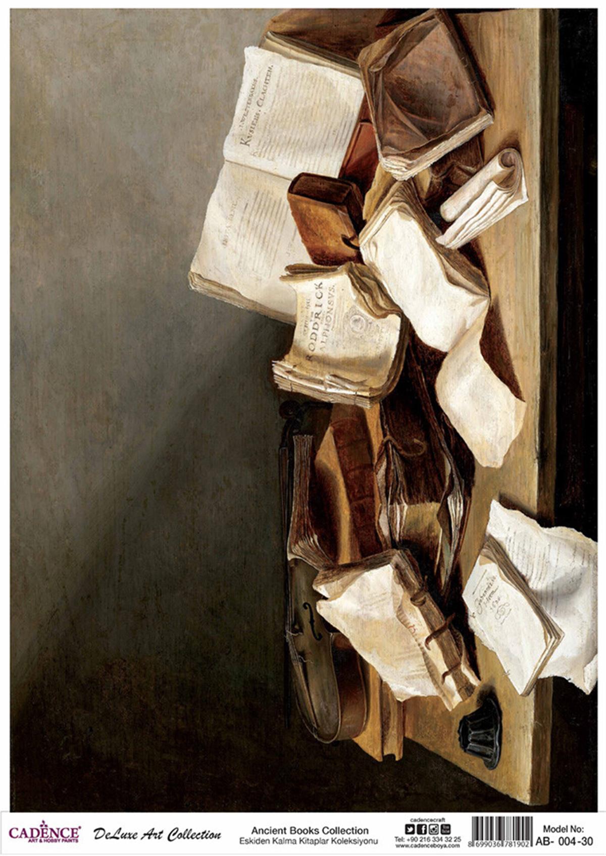 مجموعة ديكوباج النحاسية للكتب القديمة من كادنس Ab 04 30x42 سم