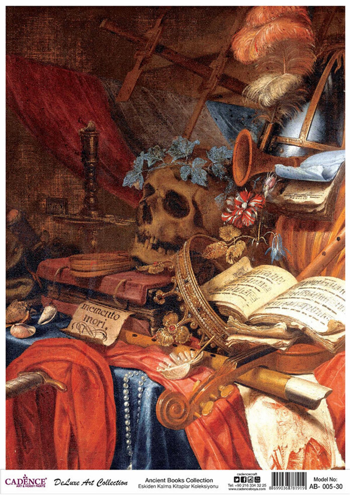 Cadence Ancient Books, латунь, коллекция декупажа, Ab 05, 60x84 см