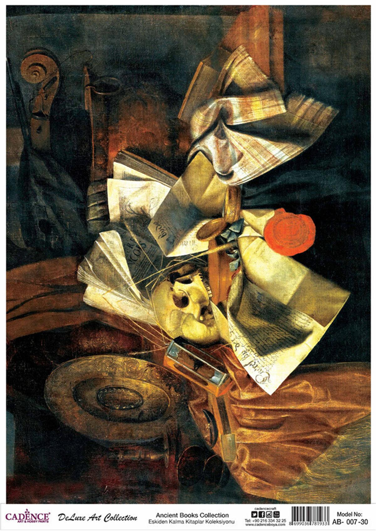 Cadence Ancient Books, латунь, коллекция декупажа Ab 07, 60x84 см