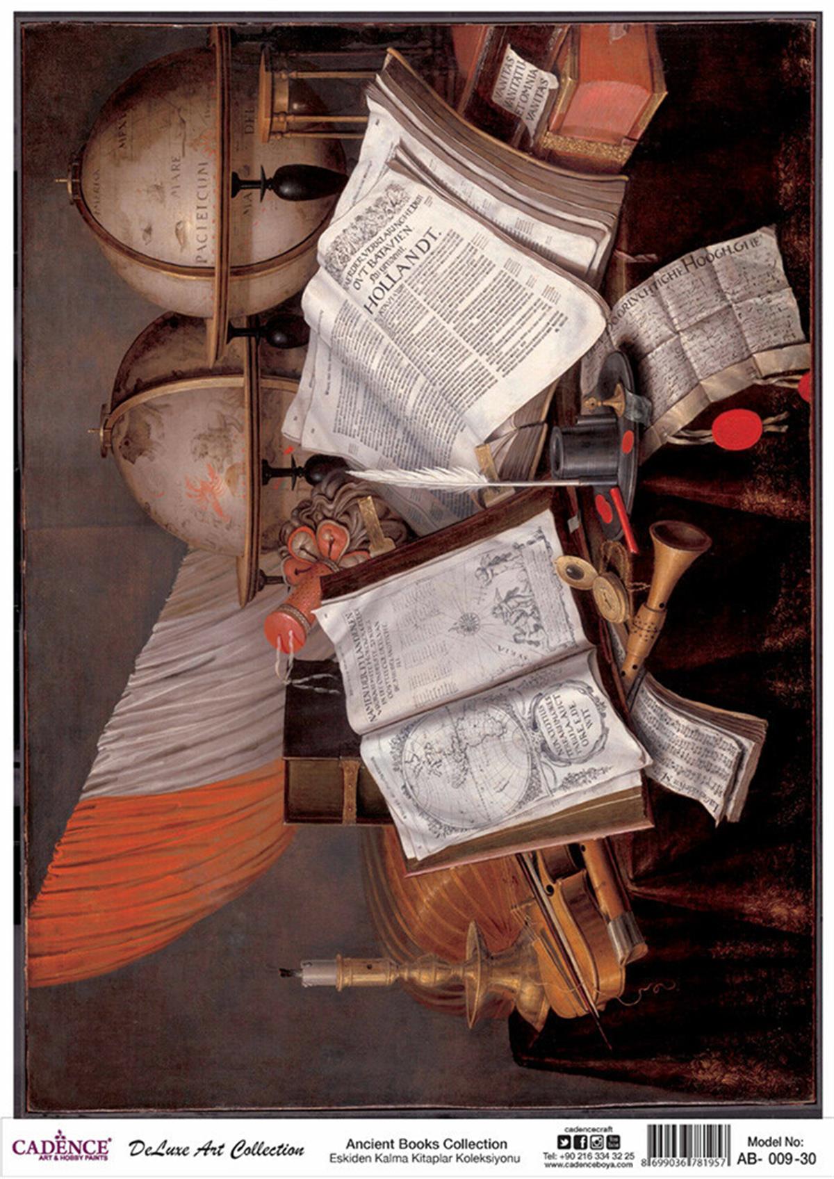 Cadence Ancient Books, латунь, коллекция декупажа, EU 09, 90x125см