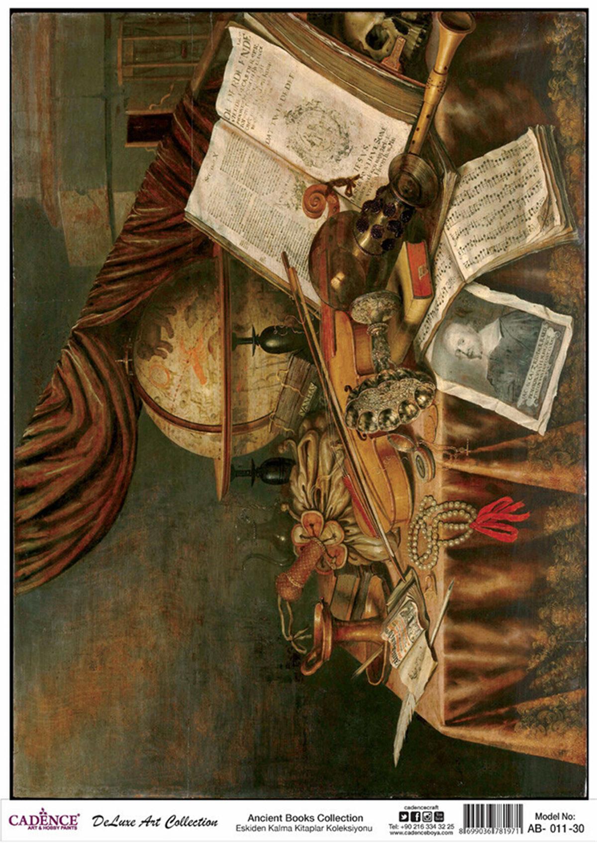 Cadence Ancient Books, латунь, коллекция декупажа, Ab 11, 90x125 см