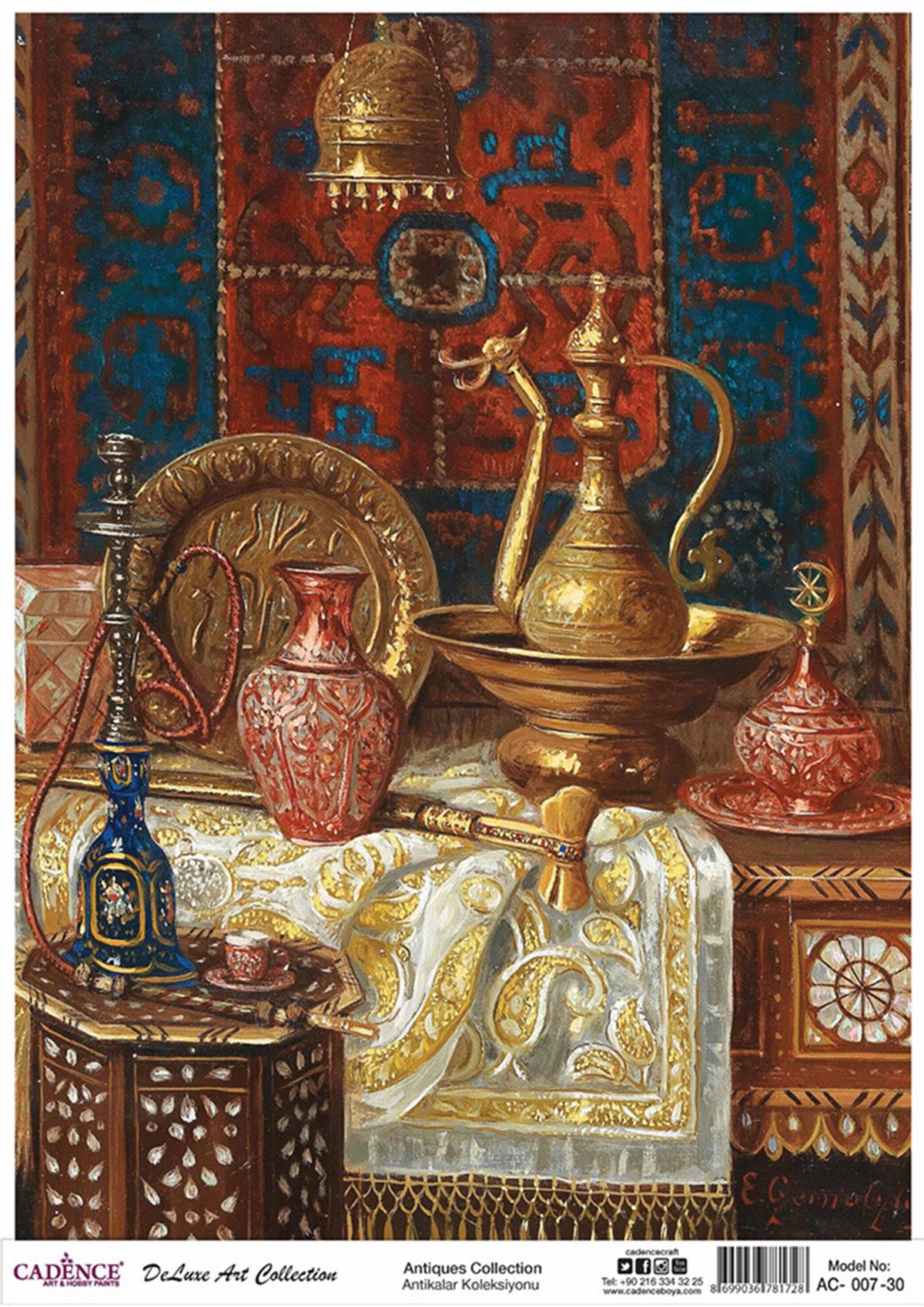 Cadence Antiques, латунь, коллекция декупажа, Ac 07, 30x42 см